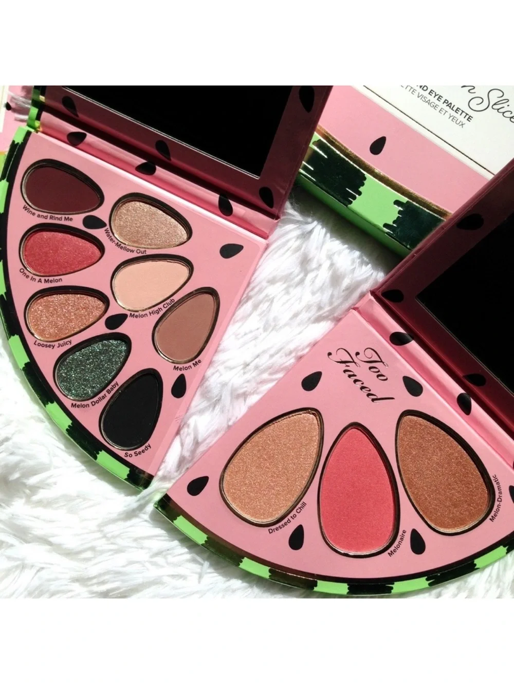 Too Faced Watermelon Slice Faced and Eye Palette - New in Box - 2 Palettes in 1